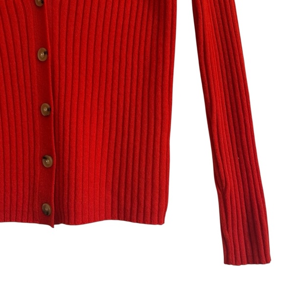 VERONICA BEARD LAZANA CASHMERE RED SWEATER SIZE SMALL - Picture 11 of 16